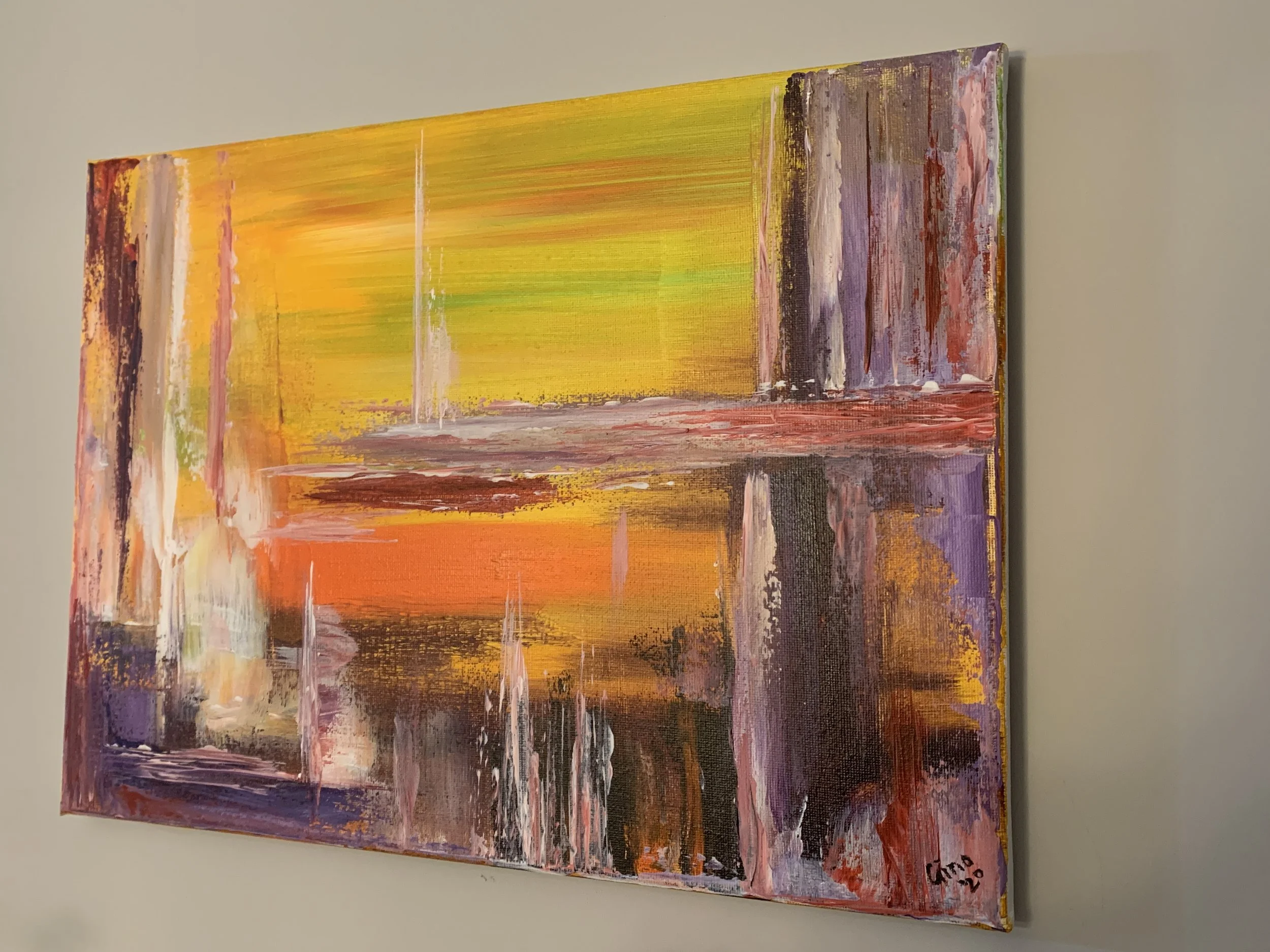 Original abstract painting by Gino Parisi – contemporary spiritual abstract art acrylic mixed media