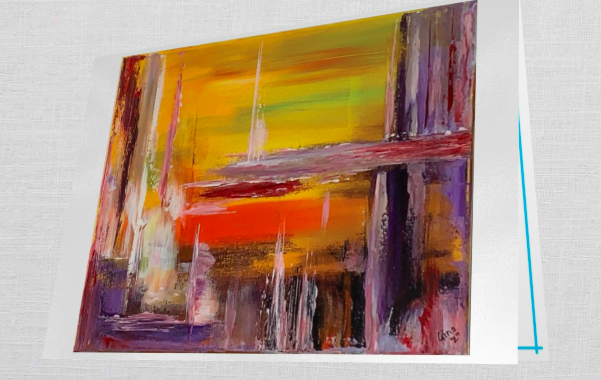 Original abstract painting by Gino Parisi – contemporary spiritual abstract art acrylic mixed media