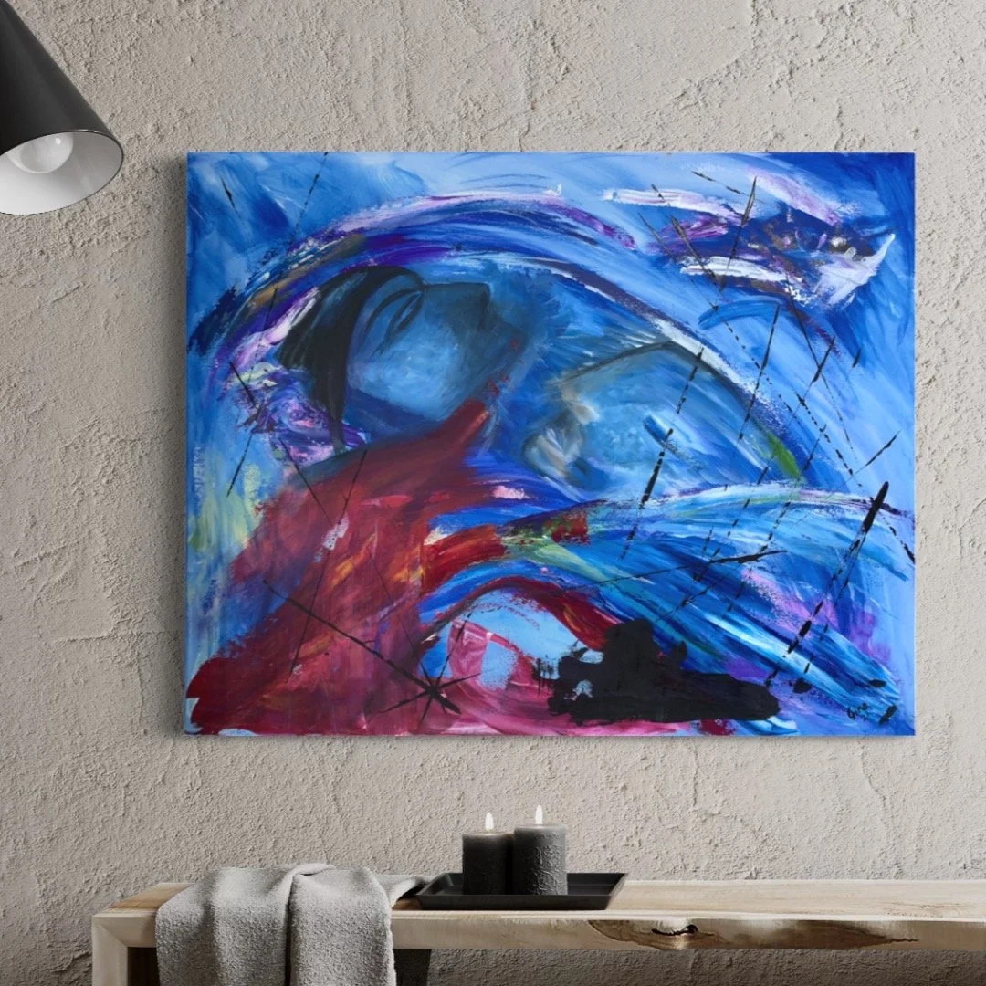 the chaos of the ego abstract spiritual painting by Gino Parisi contemporary art