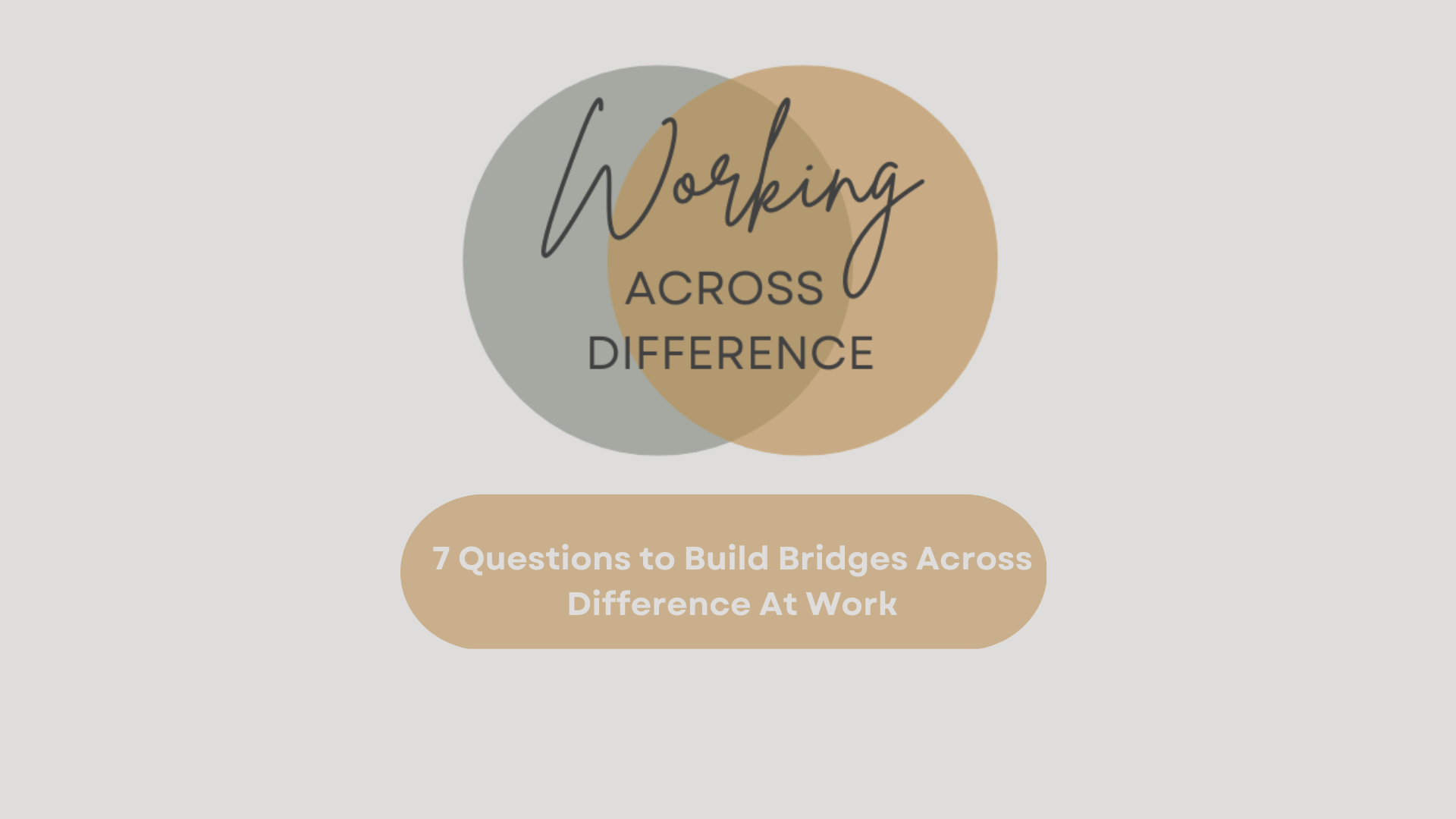 Working Across Difference — BE/volved