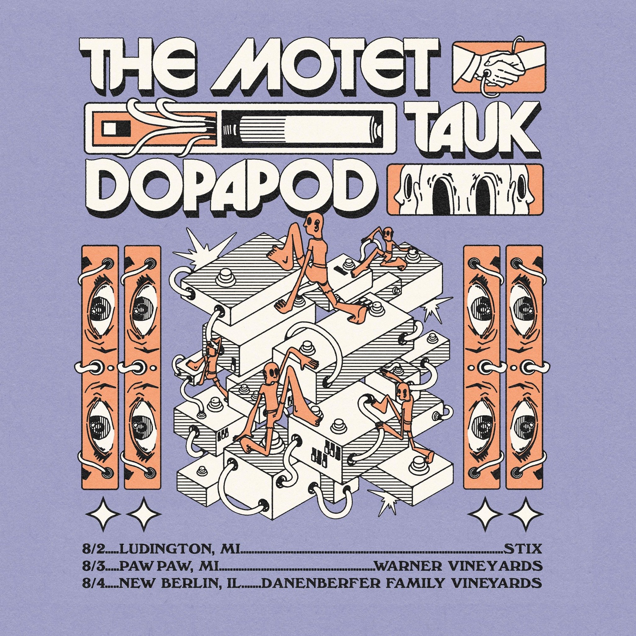 This is a fun one 🙌 Thrilled to unite with @dopapod and @taukband for a three night run in August!

🎨 : @jesse.veasey_