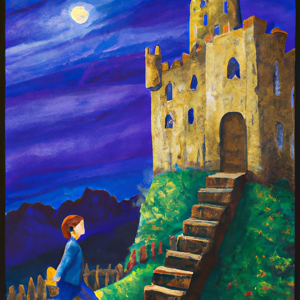 Jasper book cover for mg novel about two kids who escape from a castle - medium acrylic paint - keywords realistic.jpg