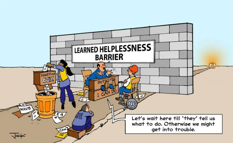 Learned helplessness graphic