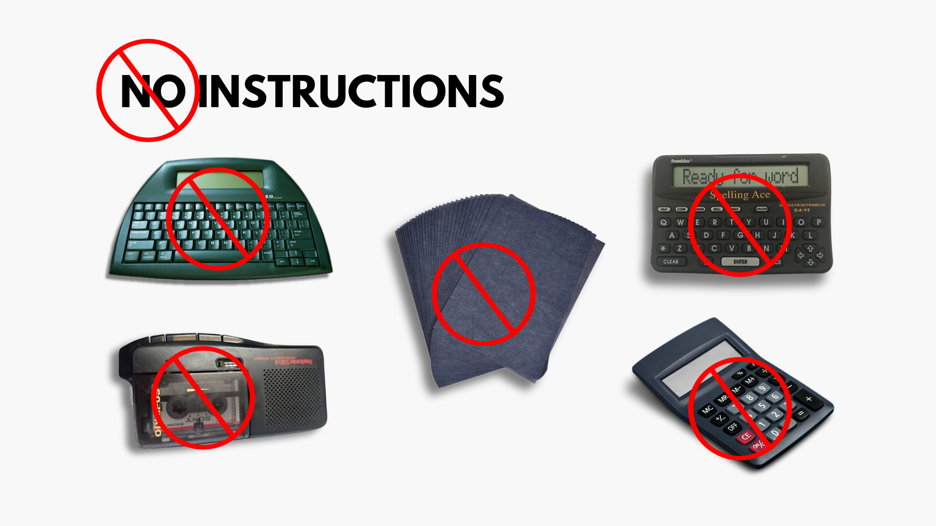 PICTURE OF AT typing and recording devices