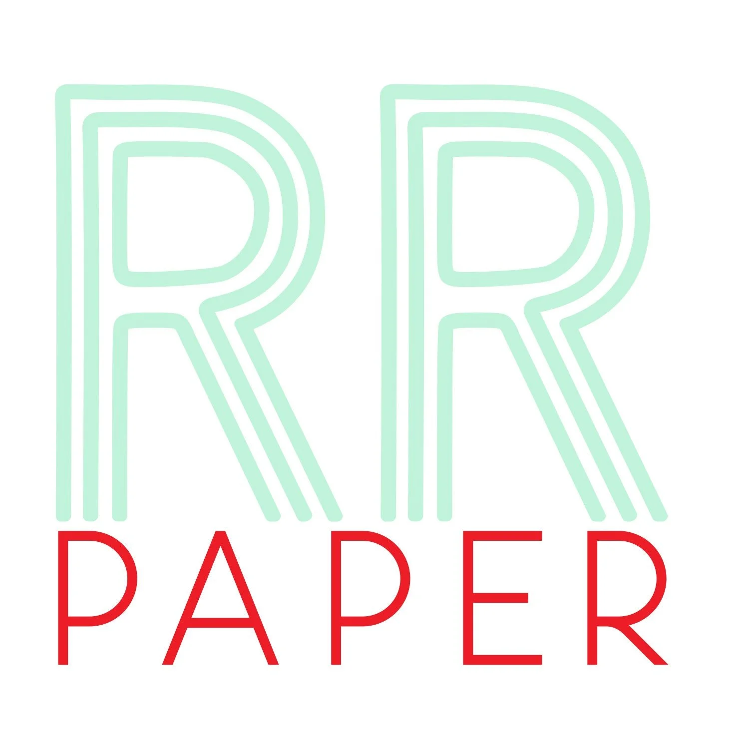 Logo showing the letters 'RR' in light green and 'PAPER' in red.