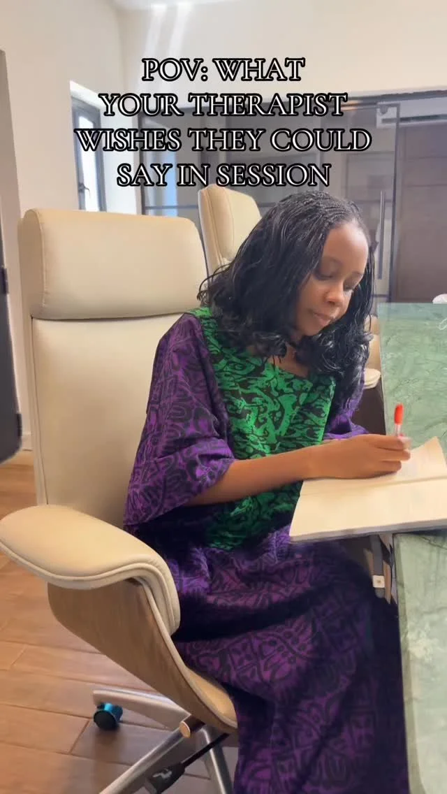 In reality, therapy isn’t about judgment , it’s about helping you stay accountable to the goals you set for yourself 💛
#ibiayo #therapy #therapistinlagos #MentalHealthAwareness #TherapistThoughts #MentalHealthMatters #TherapyTalks #Rela