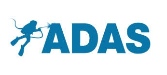 Diver silhouette next to "ADAS" text logo