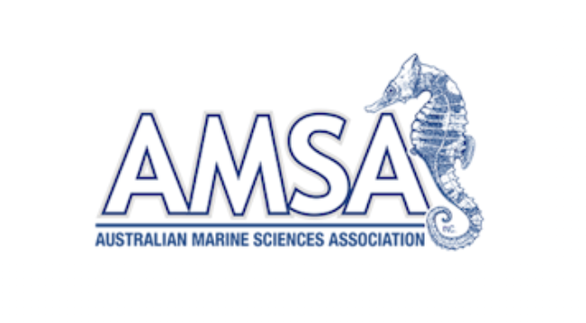 AMSA logo with seahorse, Australian Marine Sciences Association