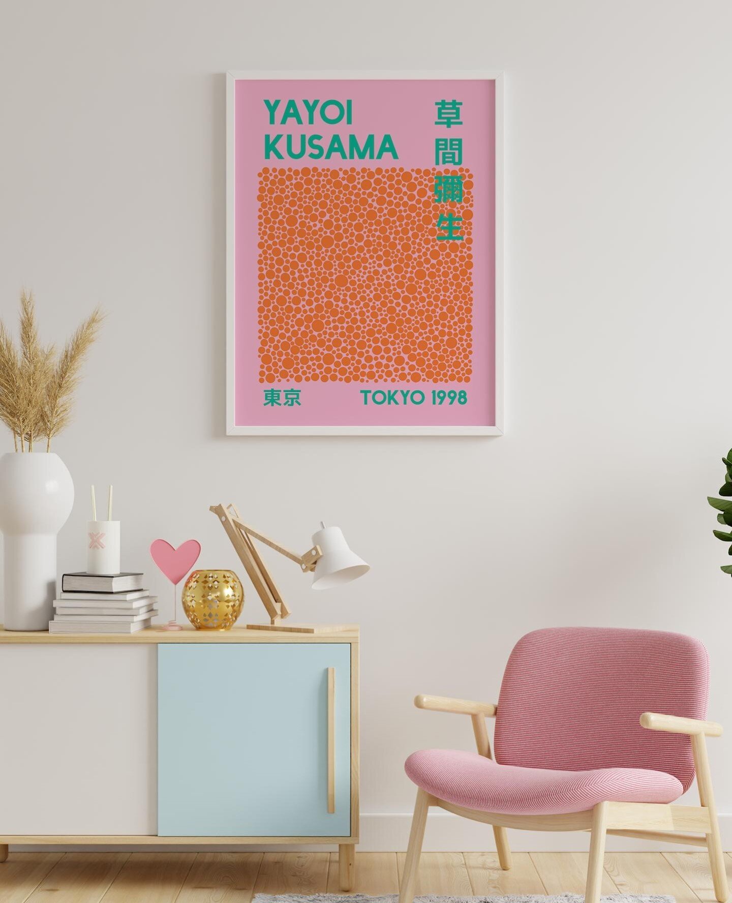 Y'all are loving this Kusama print! 🧡⁠
⁠
⁠
⁠
#printableart #wallart #gallerywall #interiordesigngoals #bedroomgoals #bedroomlove #bedroominspo #bedroomstyle #bedroomdecor #bedroomstyling #mybohohome #bohodecor #deskgoals #deskdecor #bohobedroom #gal