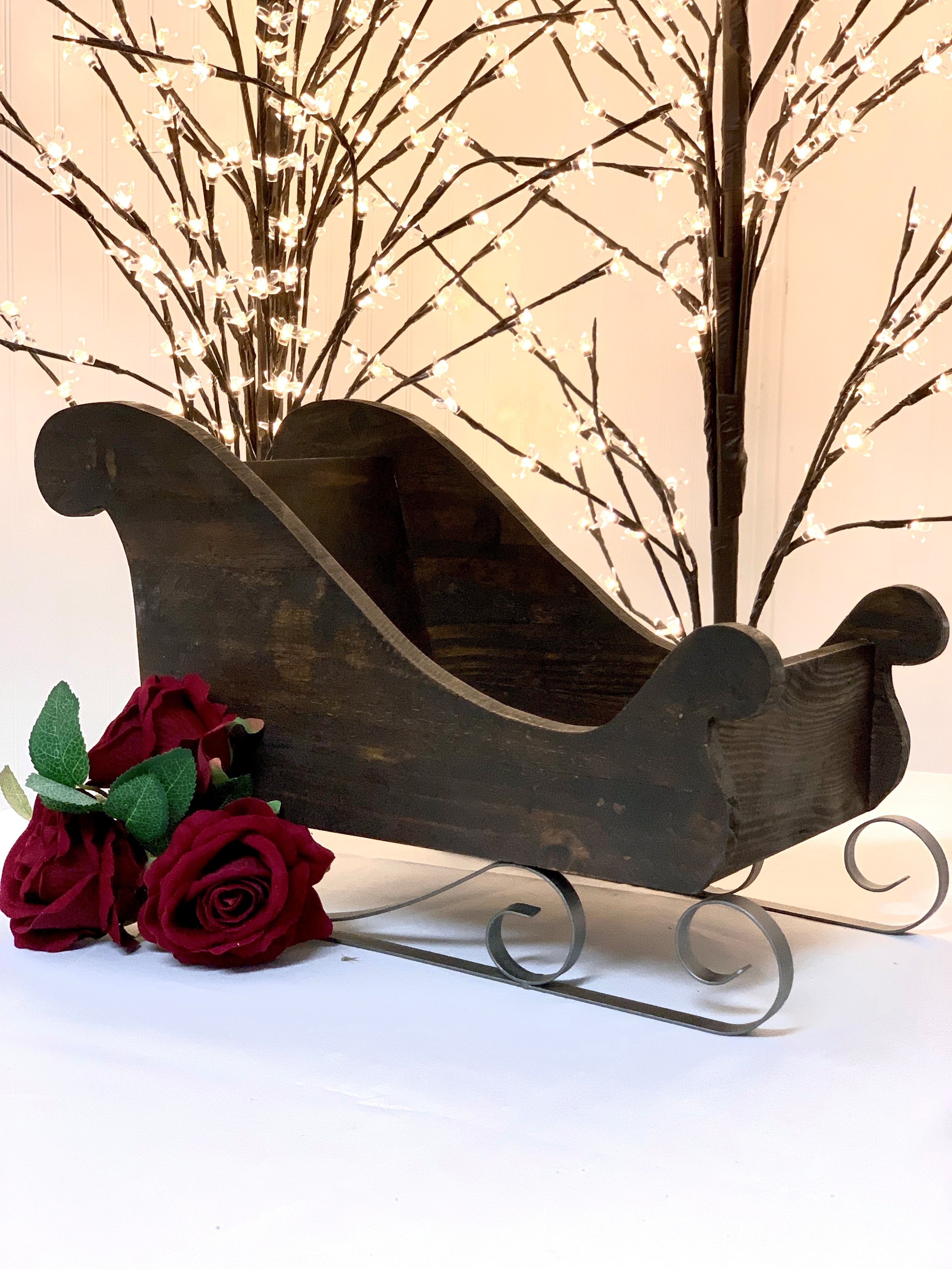 Wooden Table-Top Sleigh