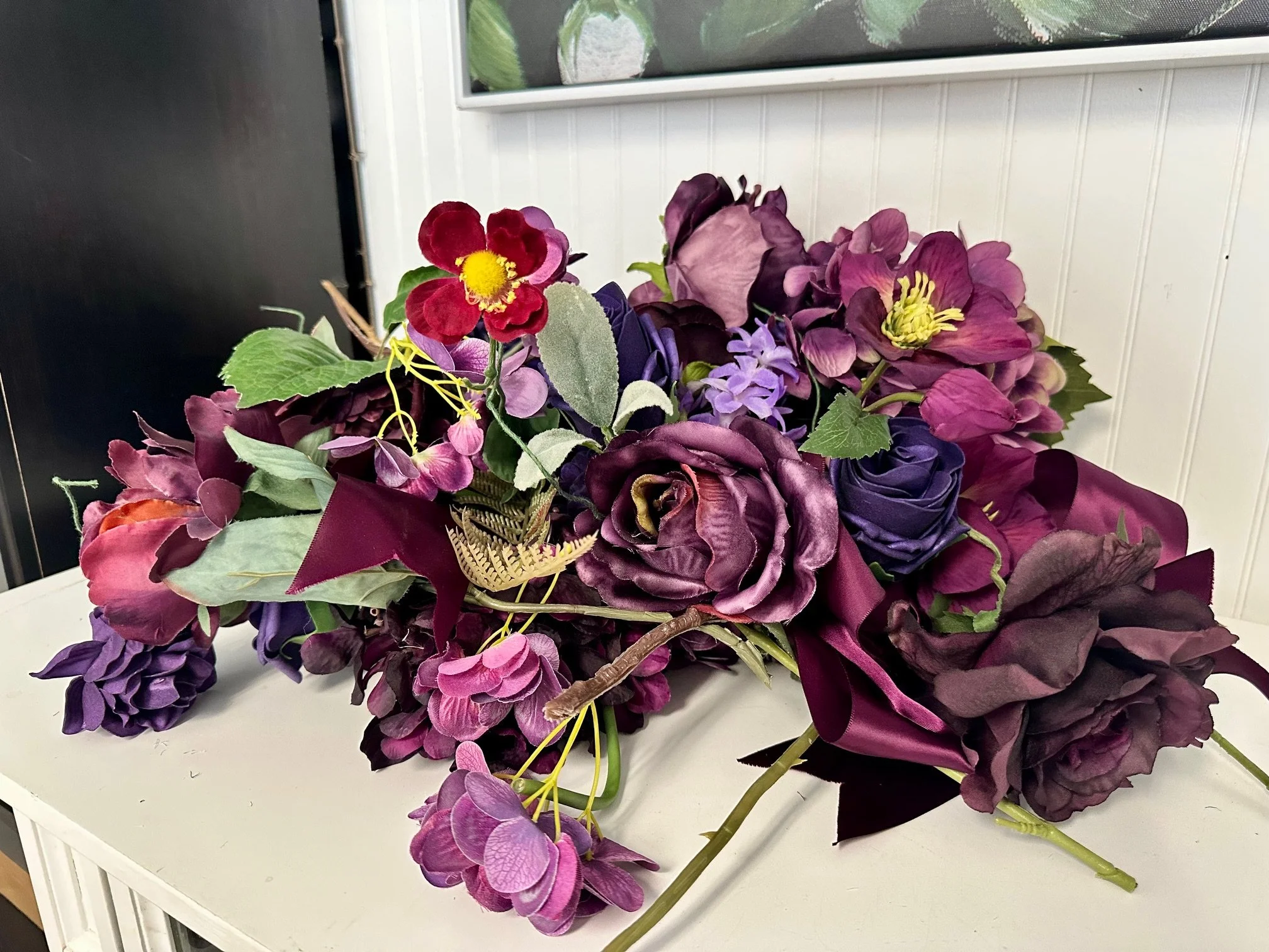 Various Dark Purple Floral Stems
