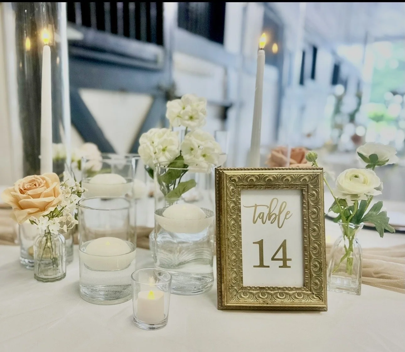 Vintage Gold Frame Table Numbers