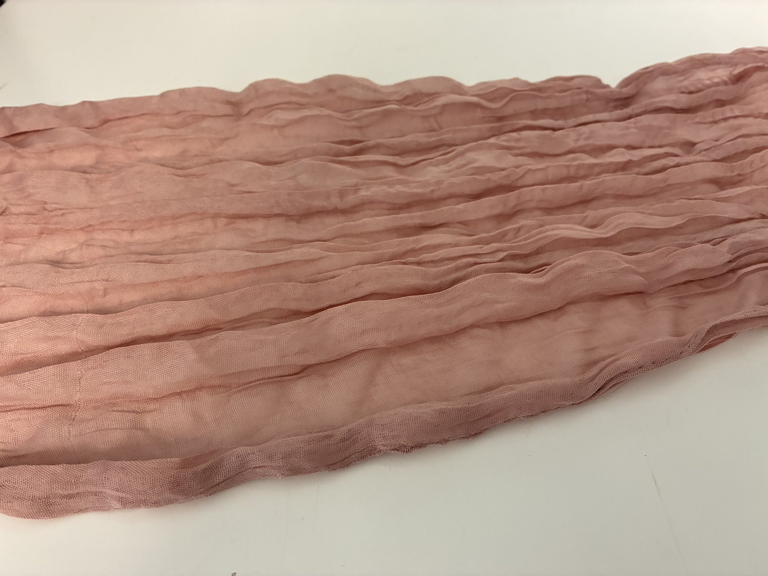 Dusty Pink Mauve Cheesecloth Table Runner.jpeg