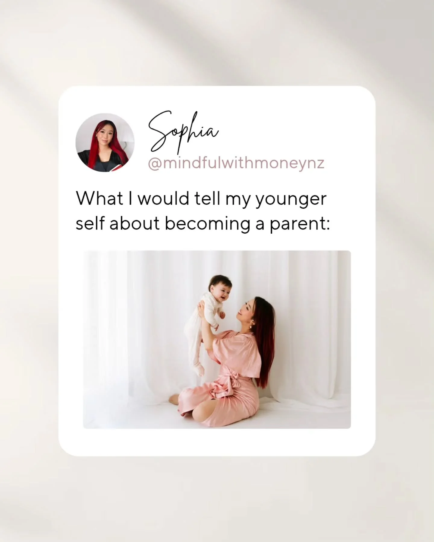 Things I wish I knew before having a baby 🤍 Here are some things I'd tell younger myself after almost three years of parenthood. What would you add? 

#parenthood #motherhood #debtfreecommunitynz #personalfinancenz #moneytalks #mindfulwithmoney #min