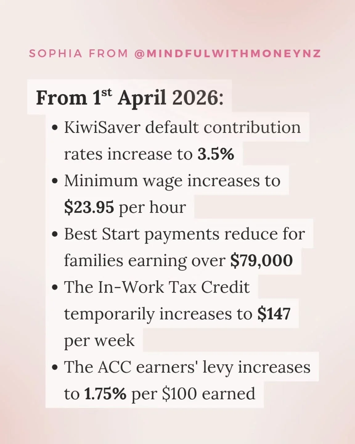 Some of the changes happening tomorrow! 

How will these changes affect you? If so, for better or for worse? Would love to hear your thoughts 💸