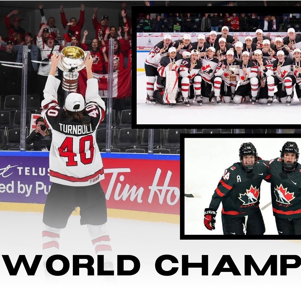 GOLD AGAIN BABY! 🥇 
.
#teagagathlete @blayre.turnbull finishes World Champs with 3 goals and 2 assists👊
.
#iihfworlds #womensworlds #teamcanada #hockeycanada #worldchampion