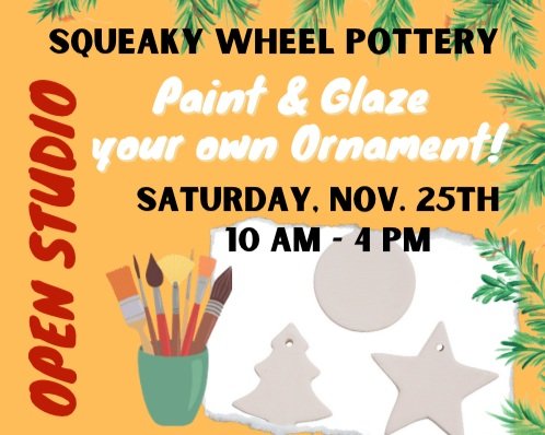 OPEN STUDIO EVENT: Paint Holiday Ornaments