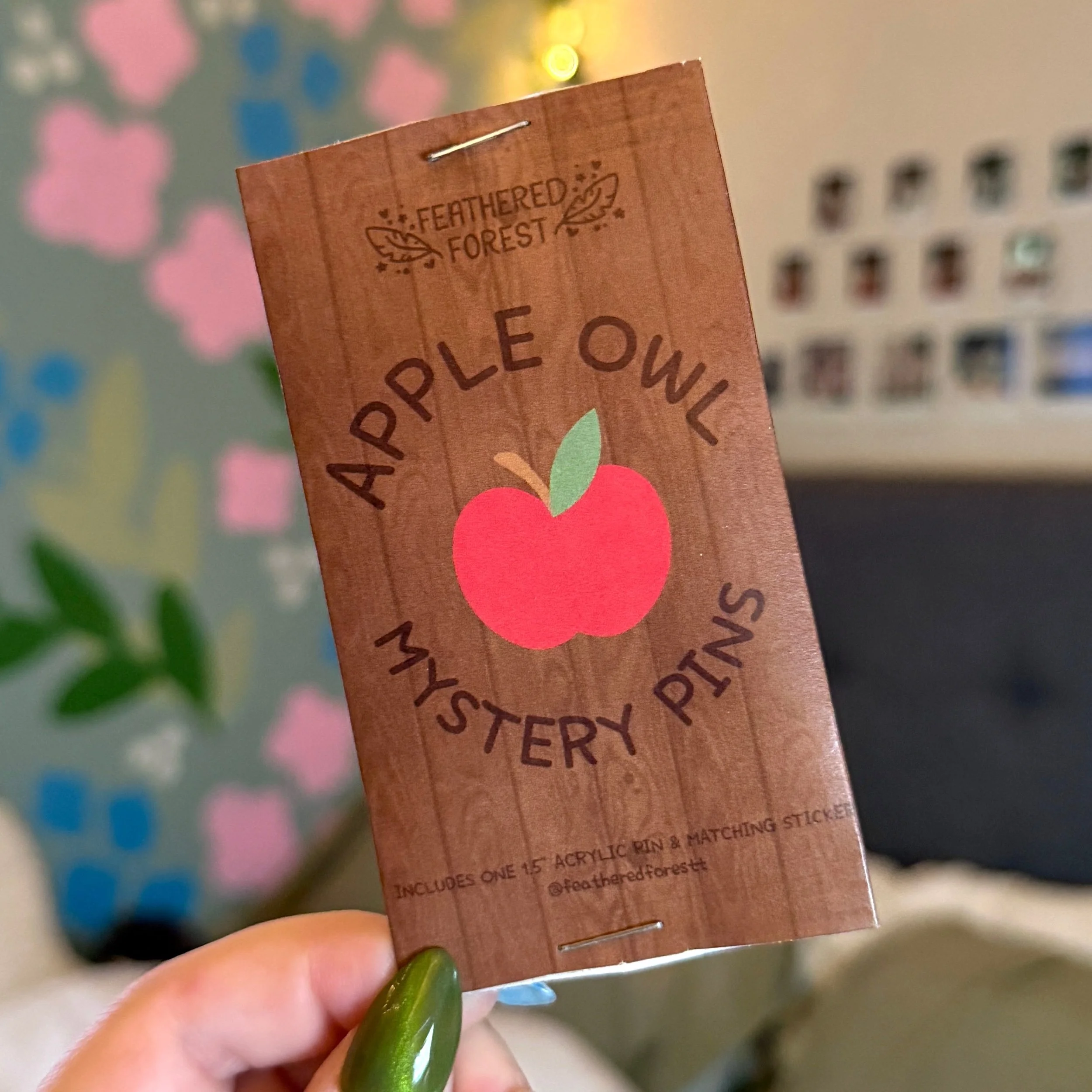Apple Owl Mystery Pins