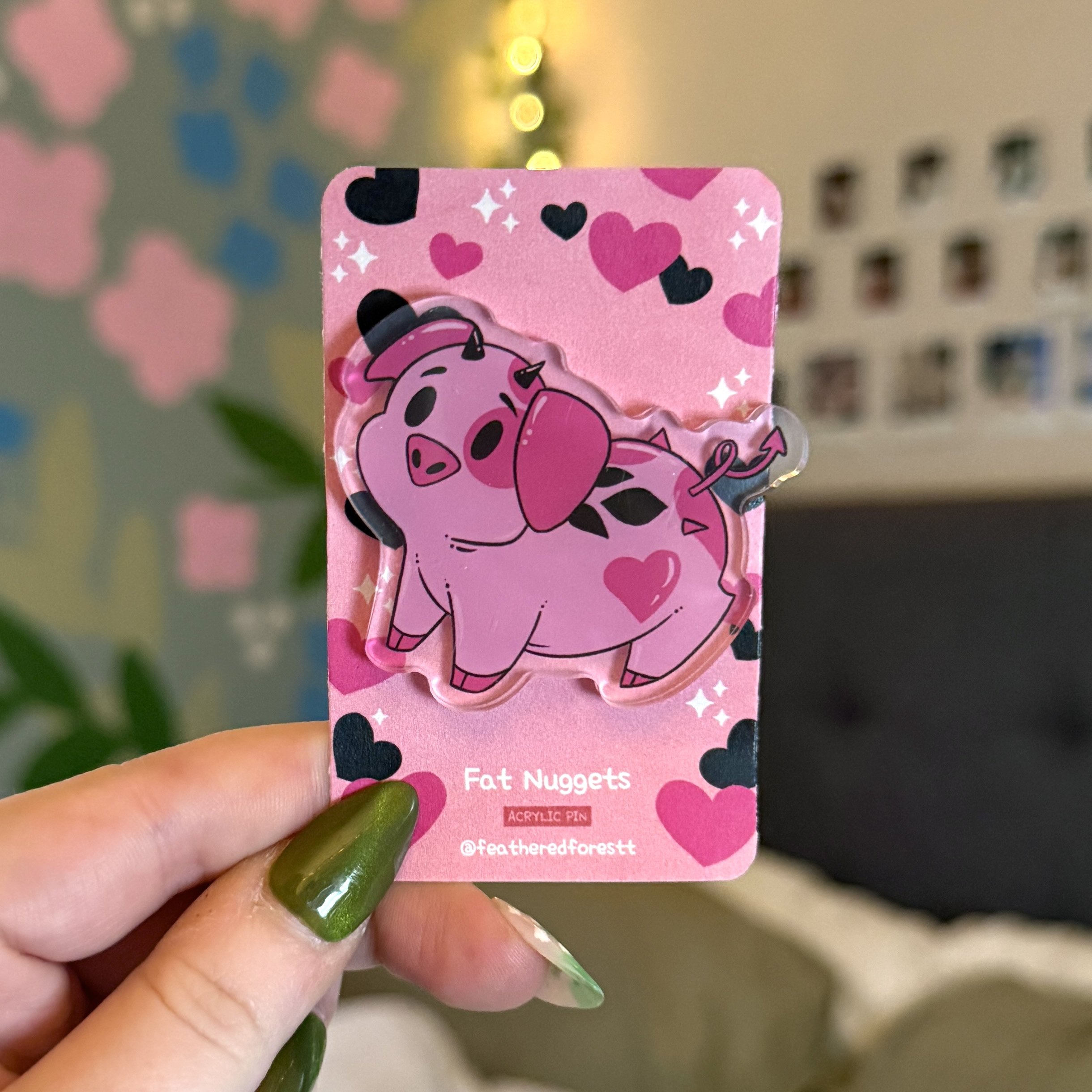 Fat Nuggets Acrylic Pin