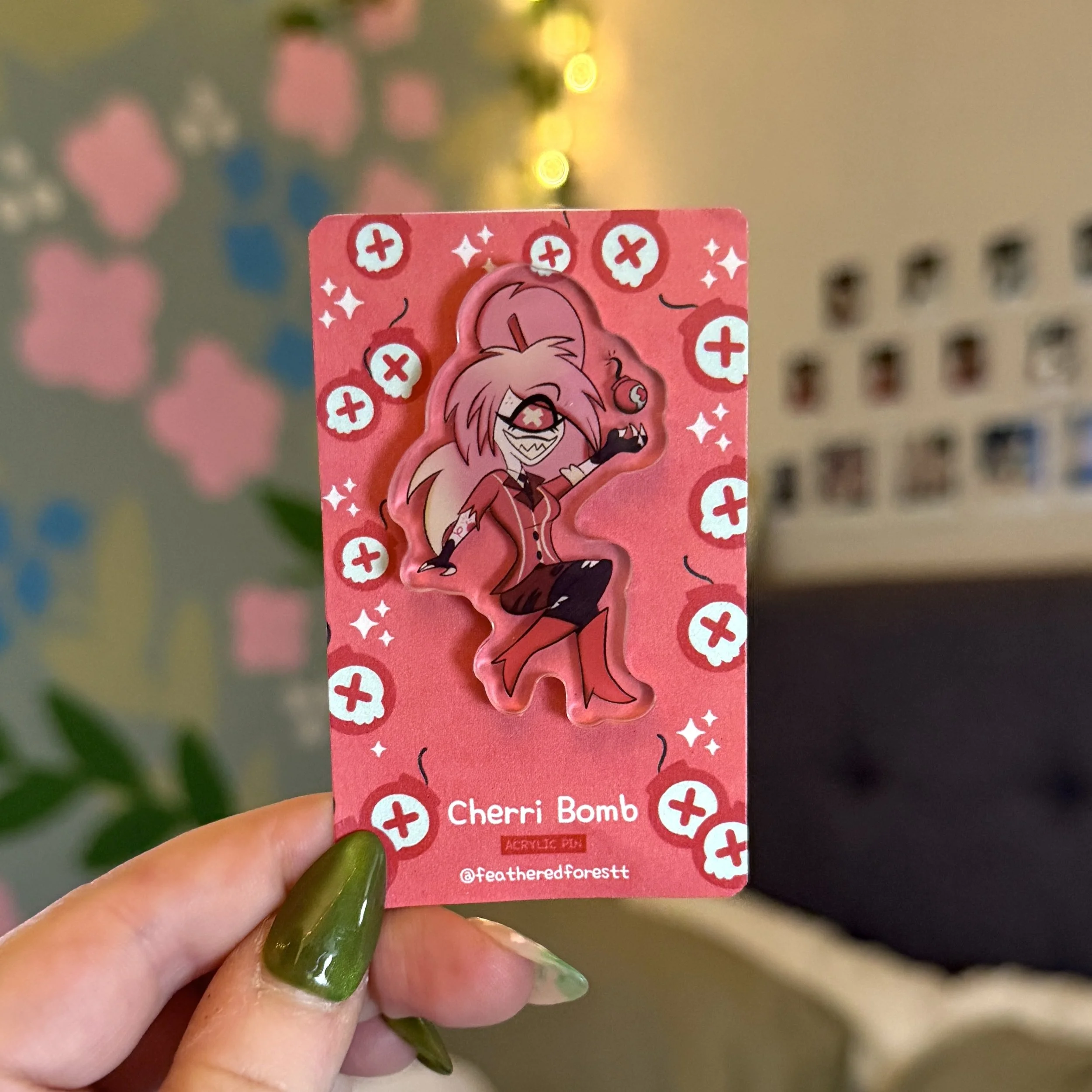 Cherri Bomb Acrylic Pin