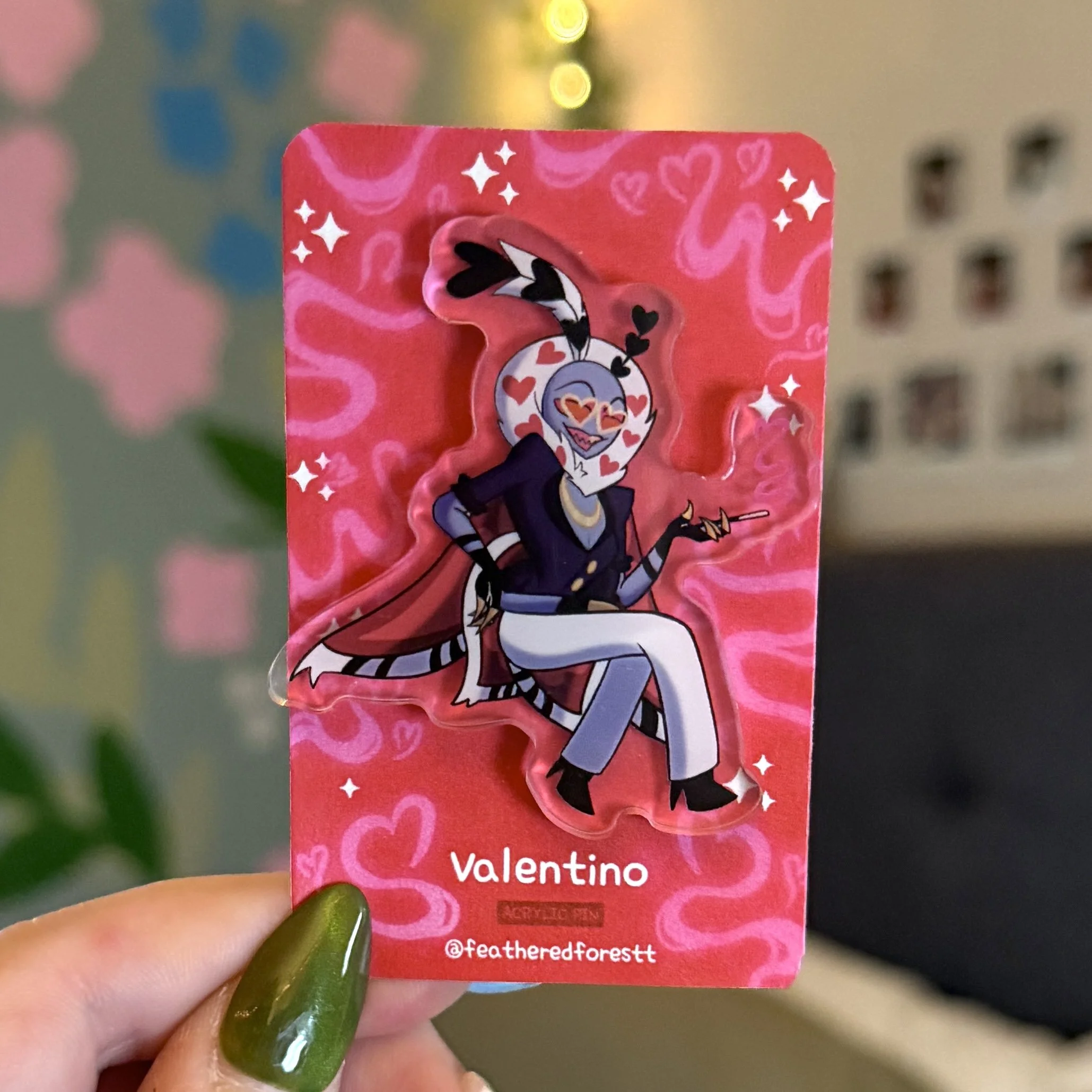 Valentino Acrylic Pin