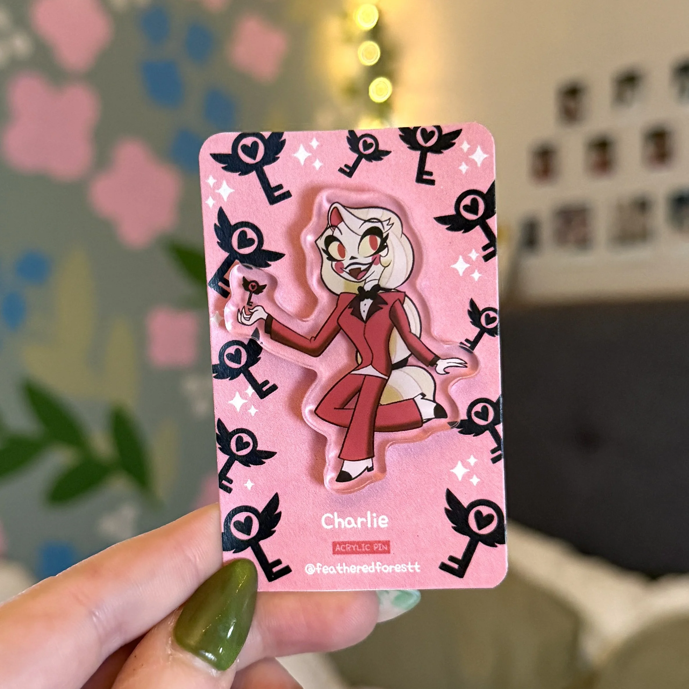 Charlie Acrylic Pin