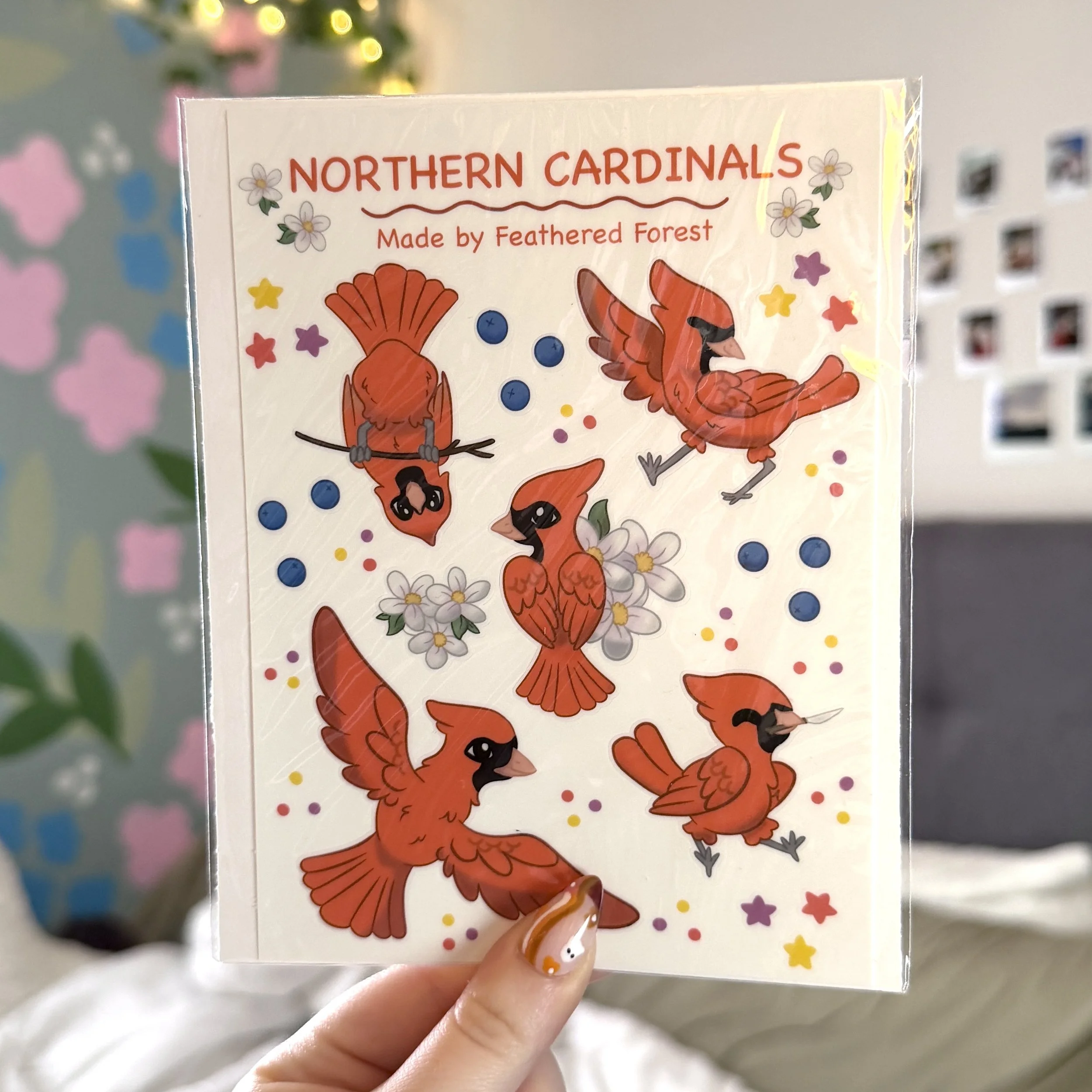 Northern Cardinal Sticker Sheet