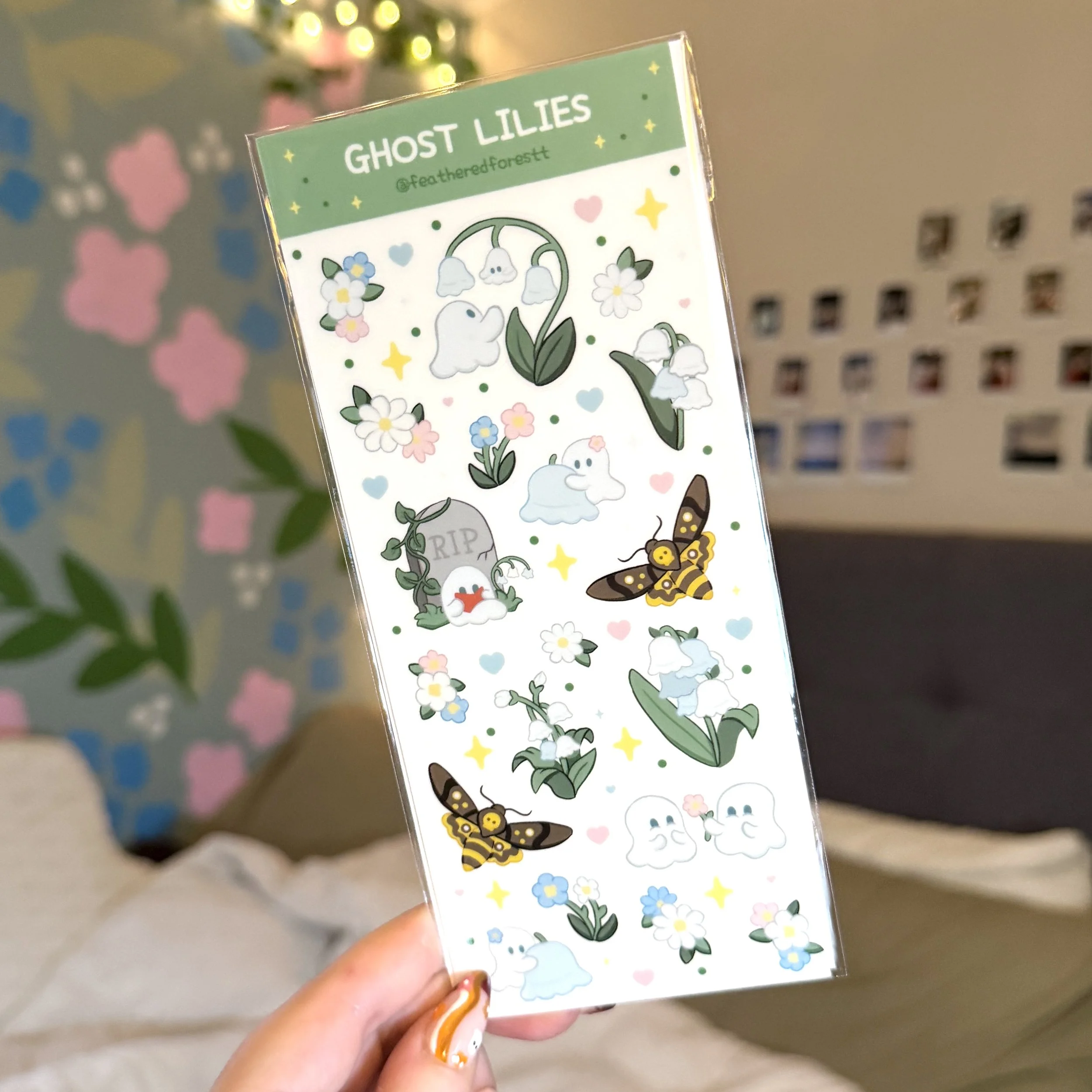 Ghost Lily Sticker Sheet