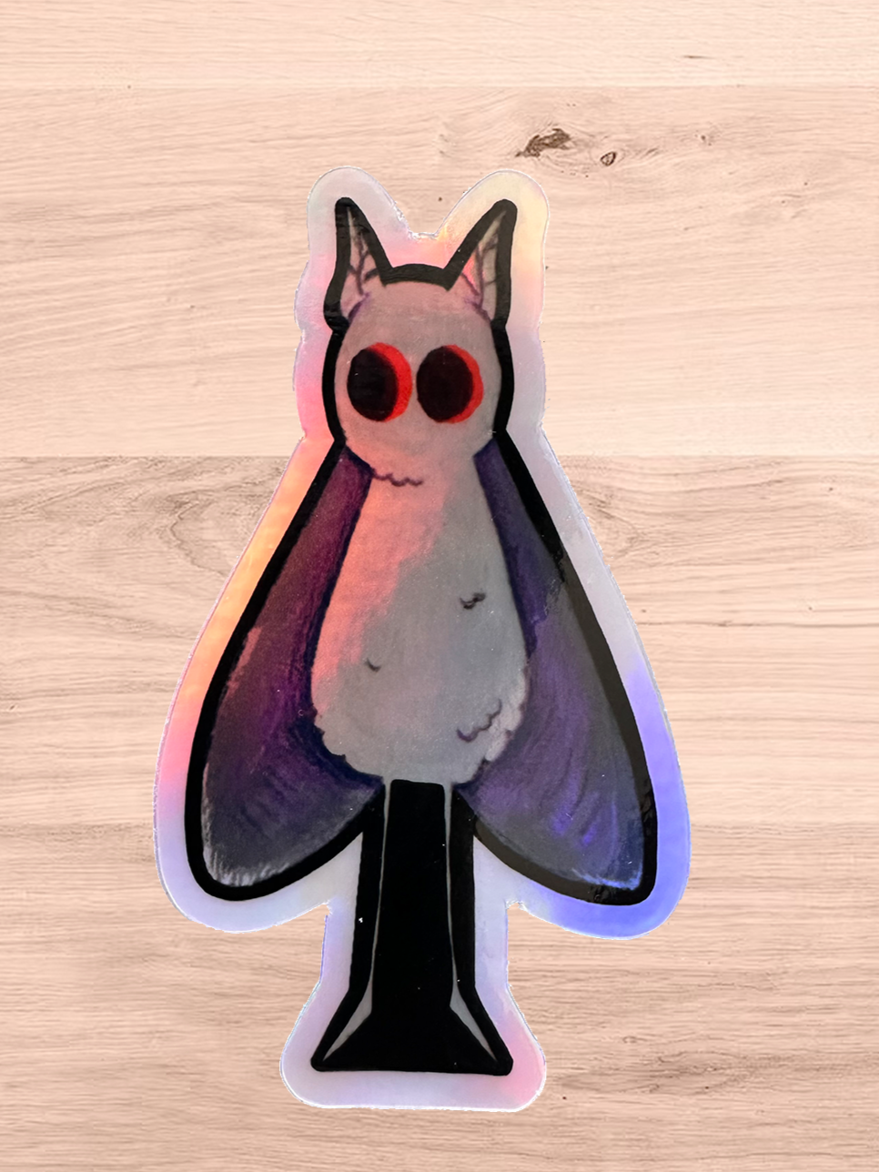 "Moth Man" Holographic Sticker