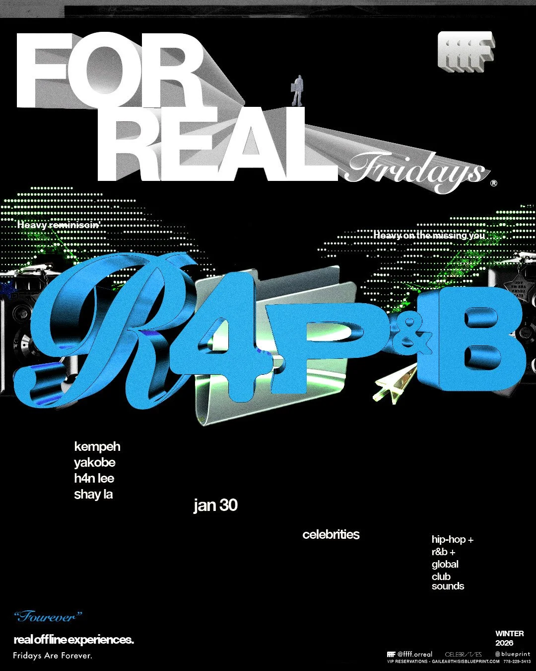 ⭐️FRIDAYS are FOR REAL⭐️⁠
⁠
For Real Fridays returns this Friday, Jan 30th with the same easy energy and a soundtrack that never misses @ffff.orreal 💯⁠
All night we&rsquo;re running R&amp;B, Hip Hop and global club anthems with a soundtrack provided