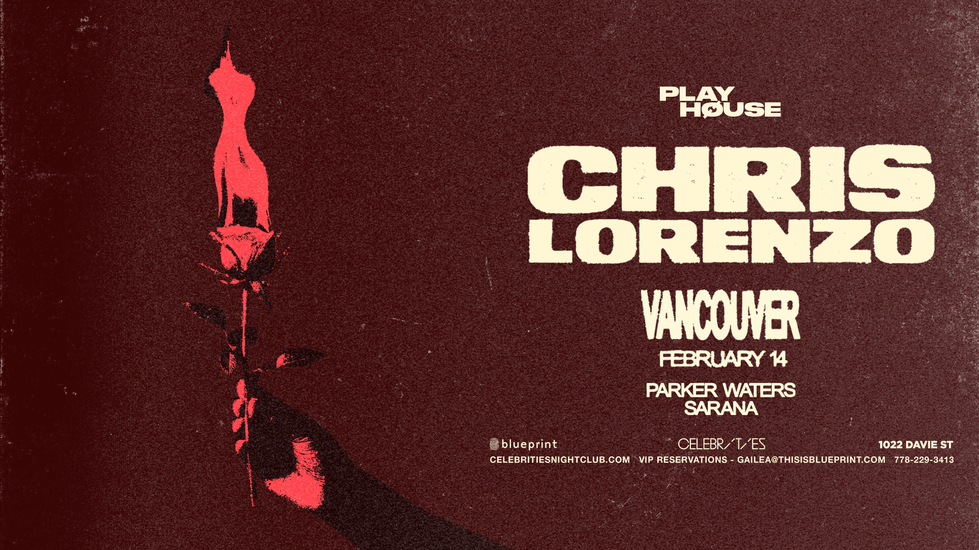 Playhouse pres. CHRIS LORENZO