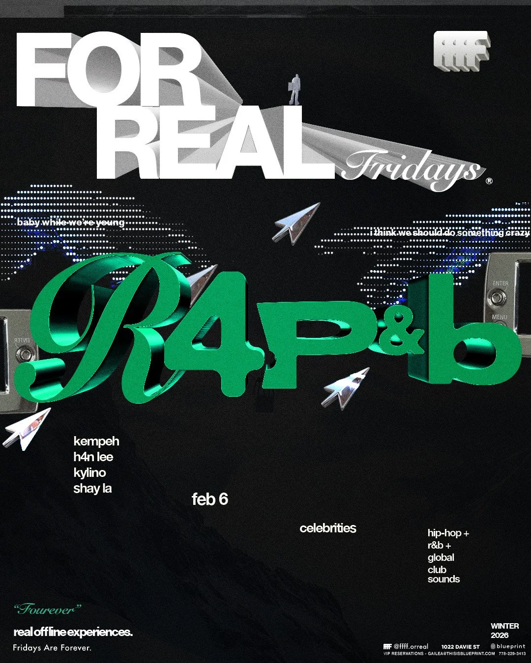 🔥🎶TOMORROW NIGHT🎶🔥⁠
⁠
R4P&amp;B is your Friday soundtrack @ffff.orreal spinning Hip Hop, R&amp;B, and global club anthems from the first track to last call⛽️⁠
⁠
With DJs @kempeh @h4nlee @kylemaunahan and @shaylalosier on rotation all night⚡️Expec