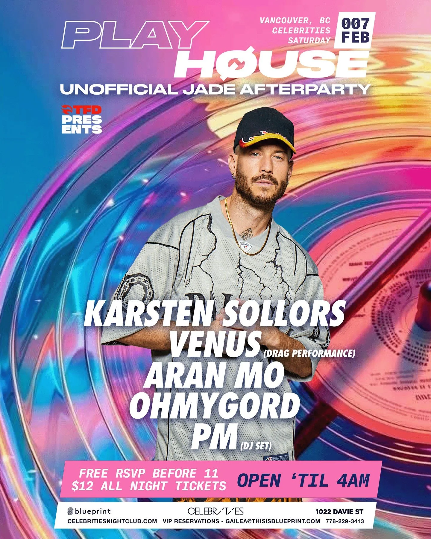 🪩🩷TOMORROW NIGHT🩷🪩⁠
⁠
It&rsquo;s all about community on the dancefloor💯⁠
@karstensollors headlines a stacked #Playhouse takeover surrounded by some of the local artists, performers, and personalities that make Vancouver nightlife what it is🫶🏼 
