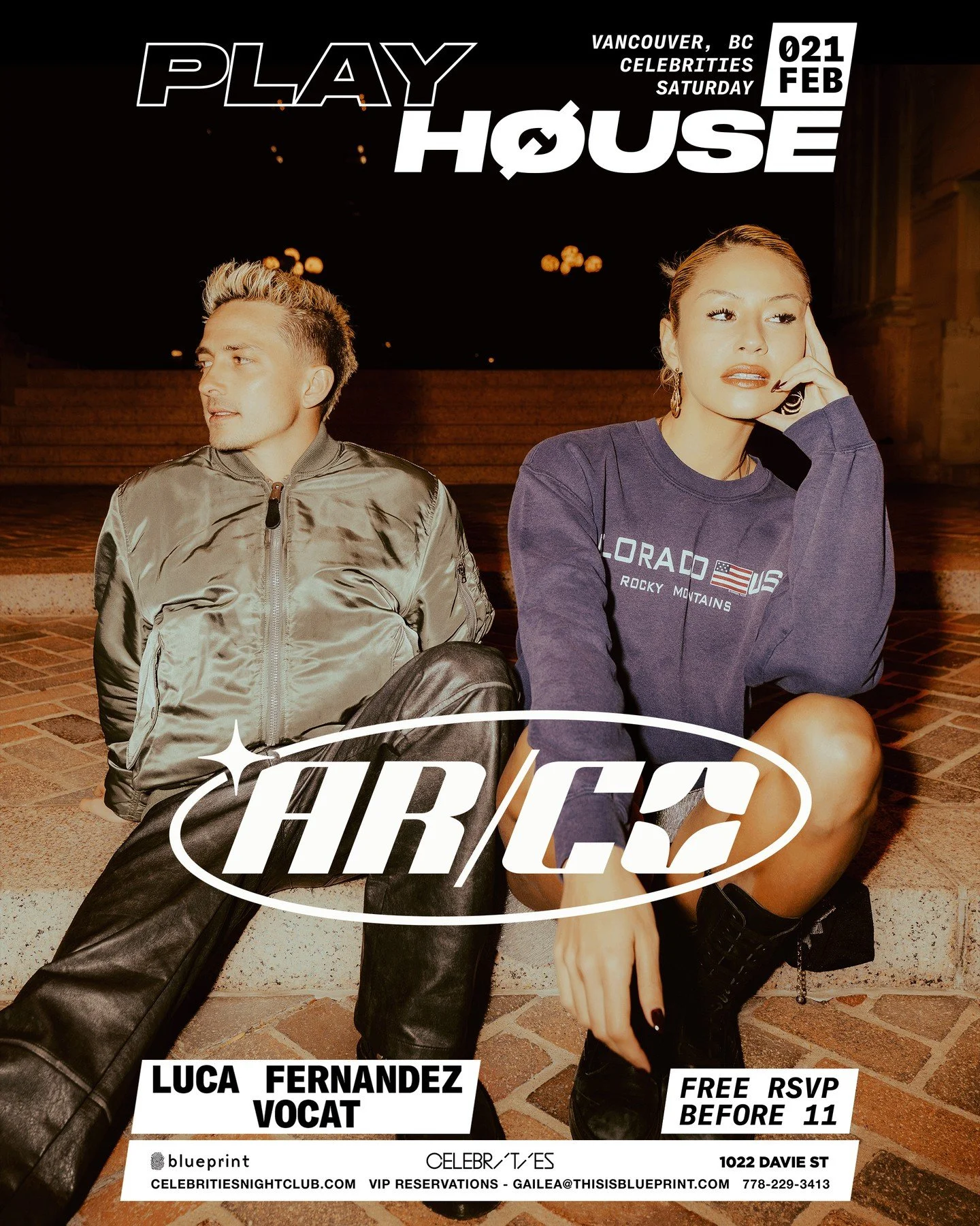 SUPPORT ADDED 🤩 @lucafernvndez &amp; @vocatmusic join @wearearco as they bring their blend of electronic beats with a unique male/female vocal dynamic to @celebrities_van on February 21st.⁠
⁠
Claim your FREE RSVP ➜ link in bio⁠
⁠
Imagine MGMT and Da