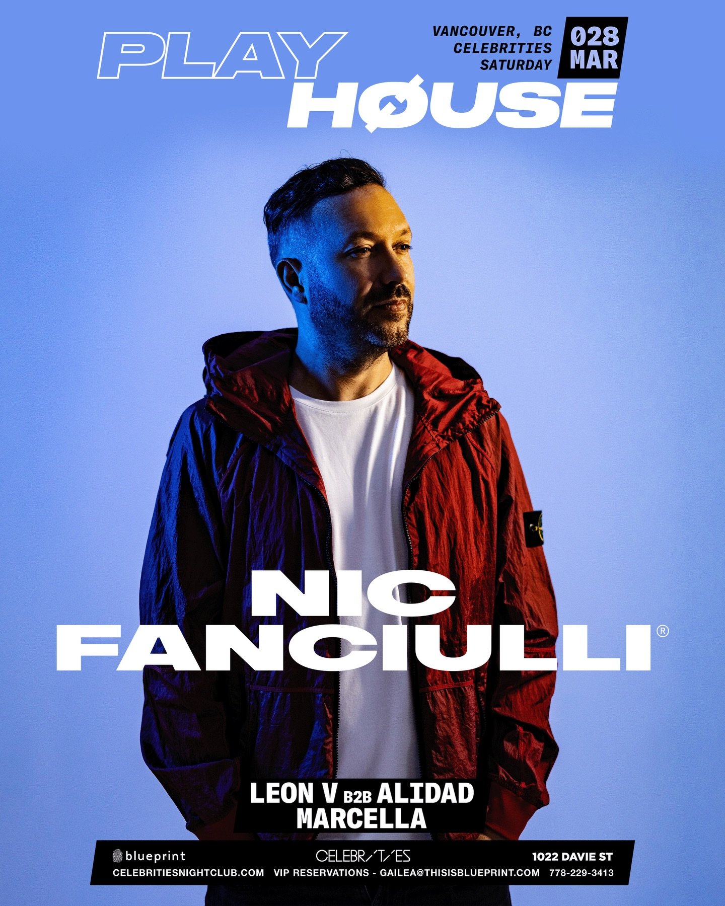 SUPPORT ADDED 👀 House music icon @nicfanciulli returns to Vancouver this Spring as he brings the groove to #PlayhouseSaturdays on March 28th, w/ support from @stayalii b2b @leonv_music, &amp; @em.disanto. Secure your tickets via the link in bio 🔗