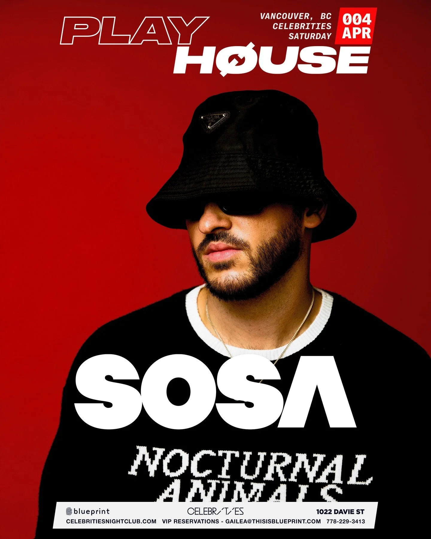 JUST ANNOUNCED 🔥 Known for his style of stripped back style of minimal tech productions and his hypnotic grooves, chart-topping Liverpool artist and &lsquo;COCO&rsquo; label head SOSA returns to Celebrities on April 4th, 2026. 

🎟️ On Sale: Friday,