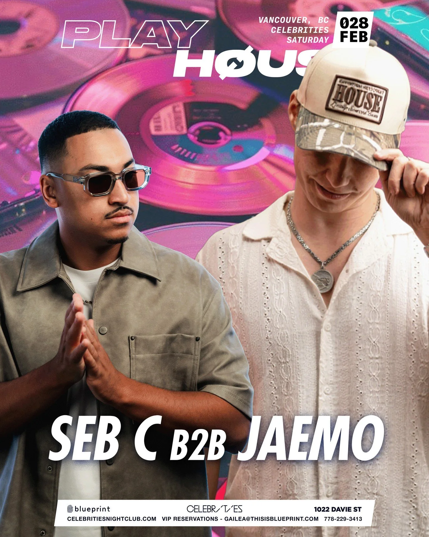🔊✨ ARTIST HIGHLIGHT ✨🔊⁠
⁠
Setting the tone early for #Playhouse this Saturday February 28th we&rsquo;ve got two hometown selectors going B2B warming the floor up for @marcostrous ⬇️⁠
⁠
@sebcwestcoast and @jaemomusic are 2 familiar faces! They're bo