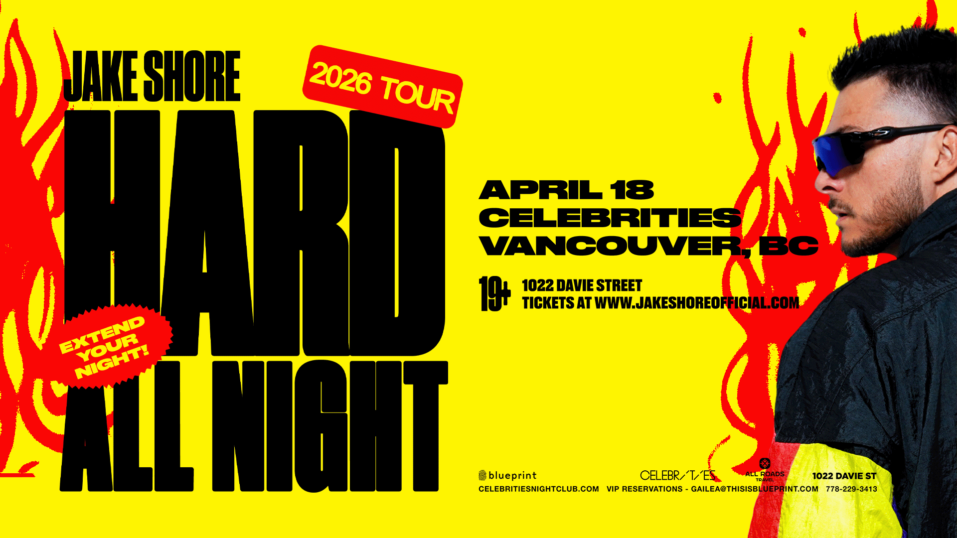 Jake Shore - Hard All Night Tour 2026