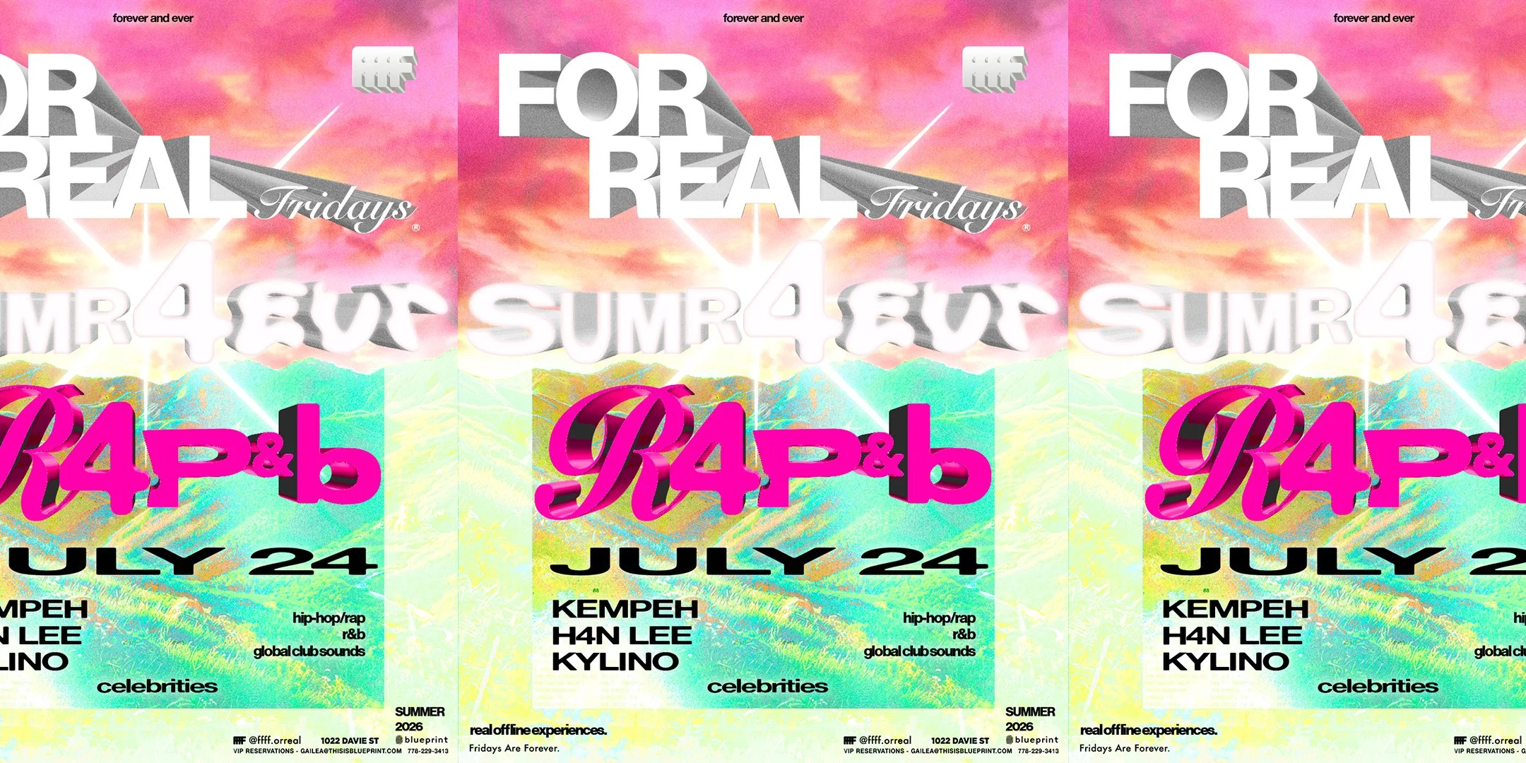 FOR REAL FRIDAYS pres - SUMR 4EVR - R4P&amp;b