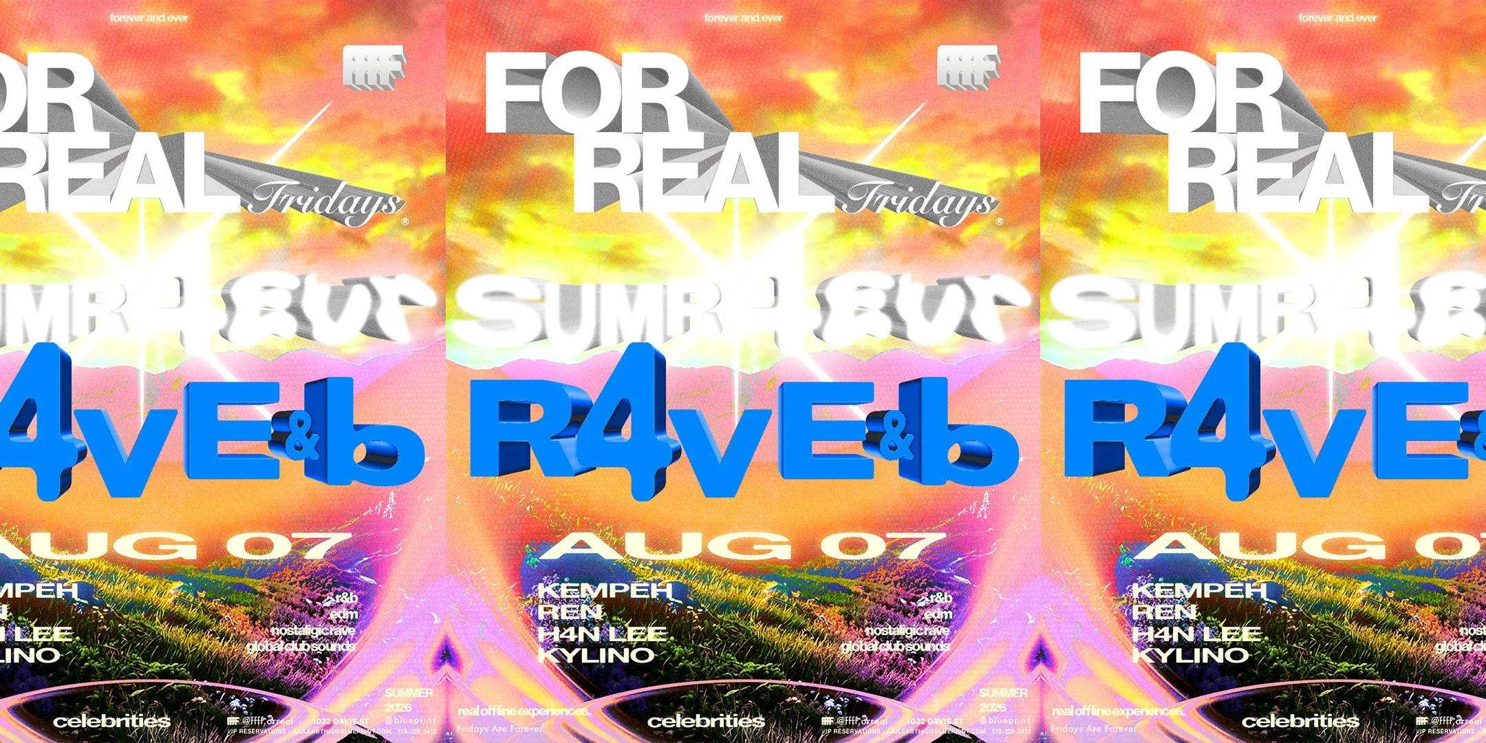 FOR REAL FRIDAYS pres - SUMR 4EVR - R4VE&amp;b