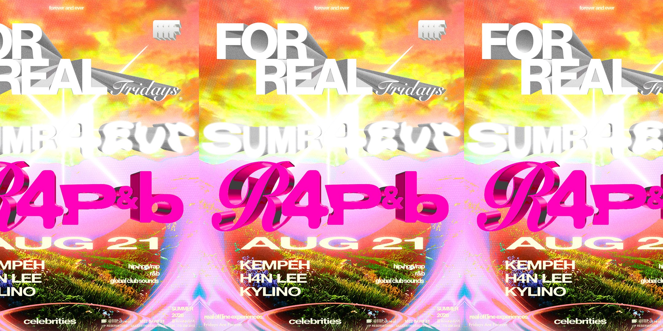 FOR REAL FRIDAYS pres - SUMR 4EVR - R4P&amp;b 
