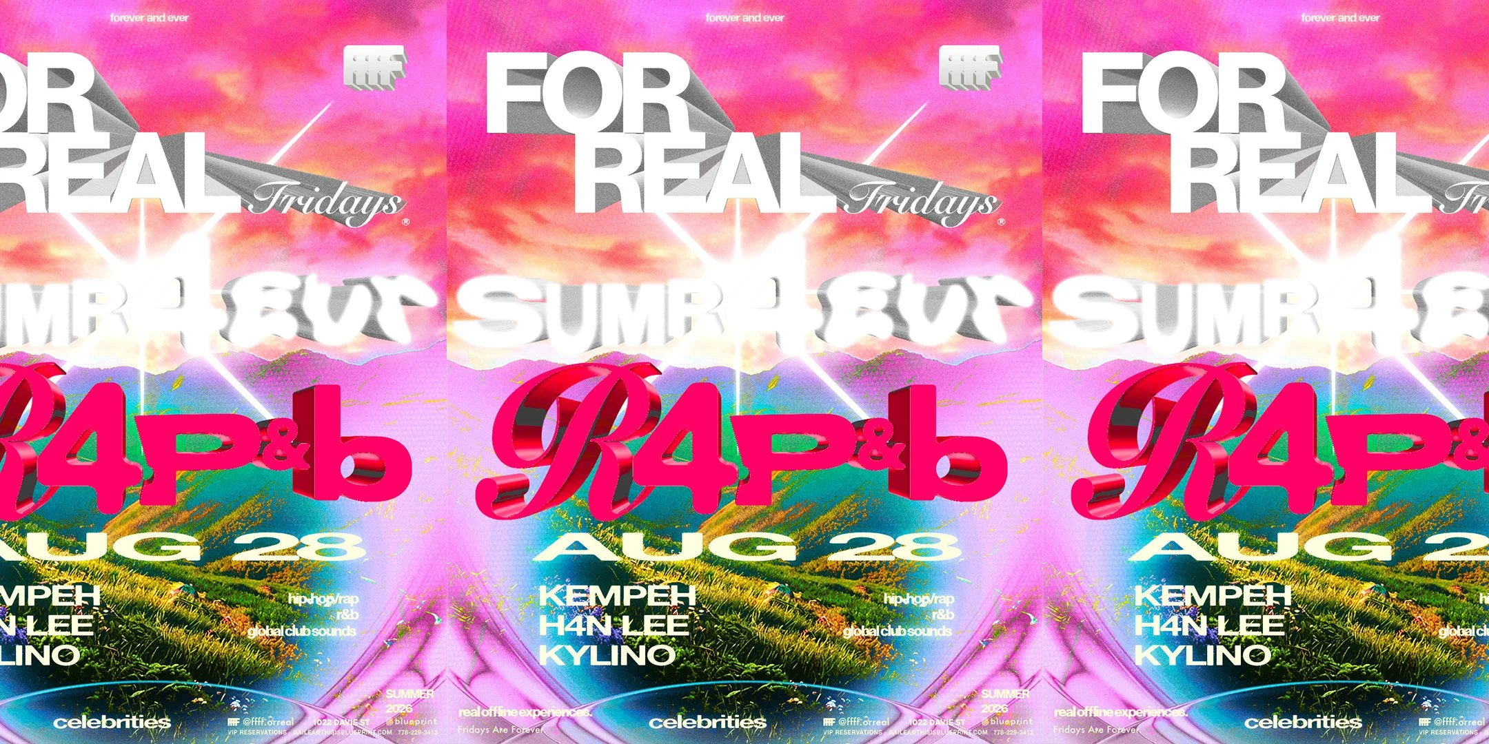 FOR REAL FRIDAYS pres - SUMR 4EVR - R4P&amp;b 