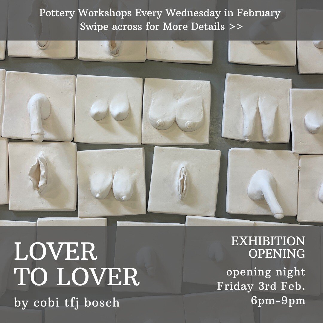 We're so proud to be hosting: Lover to Lover; a ceramic wall installation to celebrate all who love with out boundaries shamelessly. 100 tiles, all 10x10cm, up on our yellow wall for 3 weeks during Pride Month. 🌈

We have an opening event this Frida