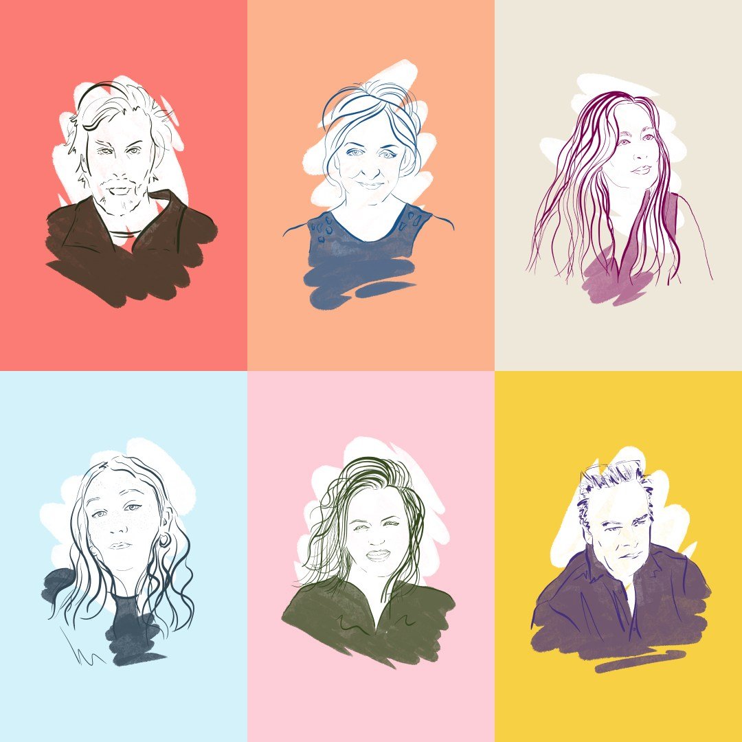 Illustrated Portraits for The Abbey Theatre, Dublin