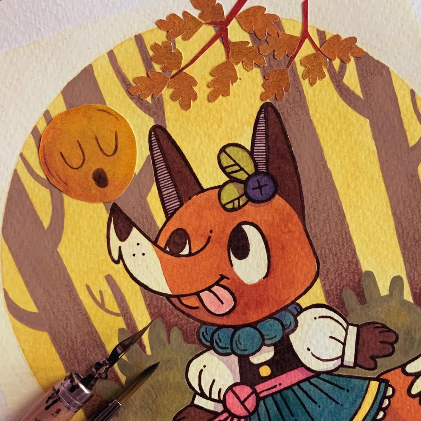 Kobl&iacute;žek (Little doughnut)
&ldquo;I&rsquo;ve outrun an old man, an old woman, a little boy, two well diggers, two ditch diggers, a bear and a wolf, and I can outrun you too-o-o.&rdquo;
I took inspiration from old slavic fairytale about small d