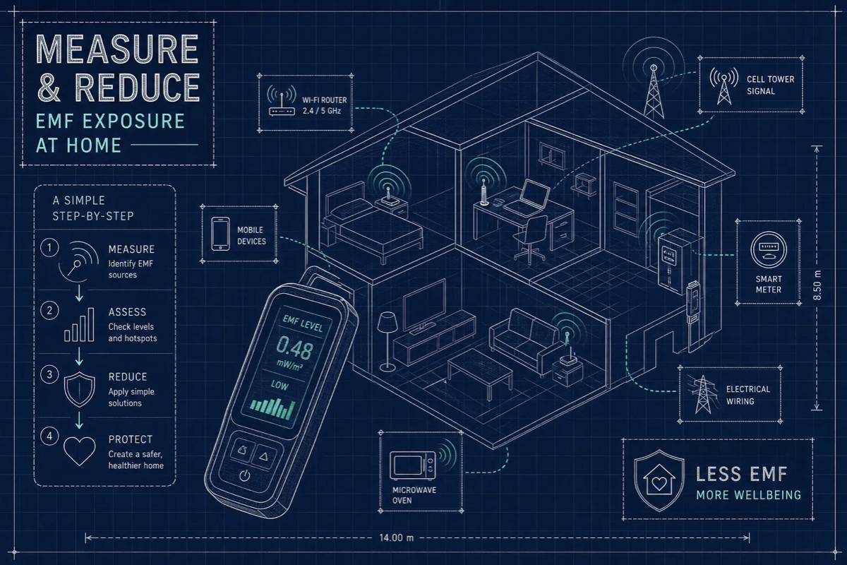 How to measure and reduce EMF exposure in your home: A practical step-by-step guide