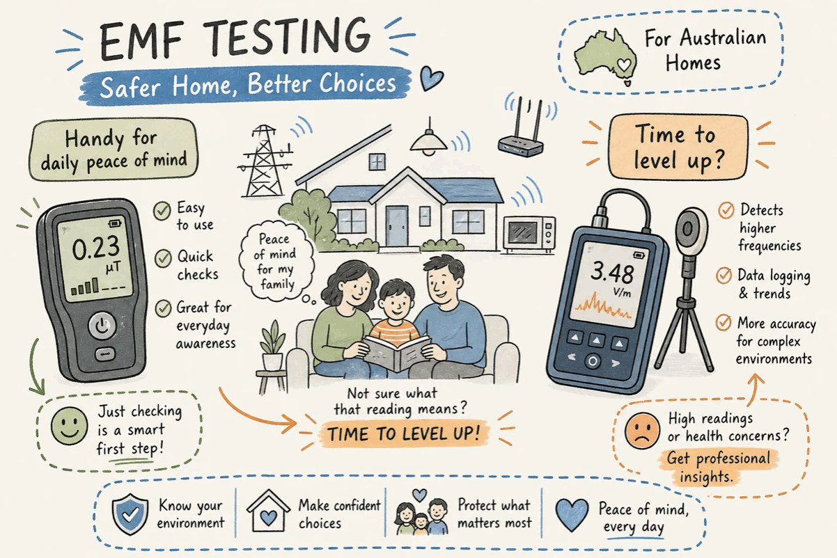 Best EMF test meters for Australian homes - and when to upgrade to a professional model