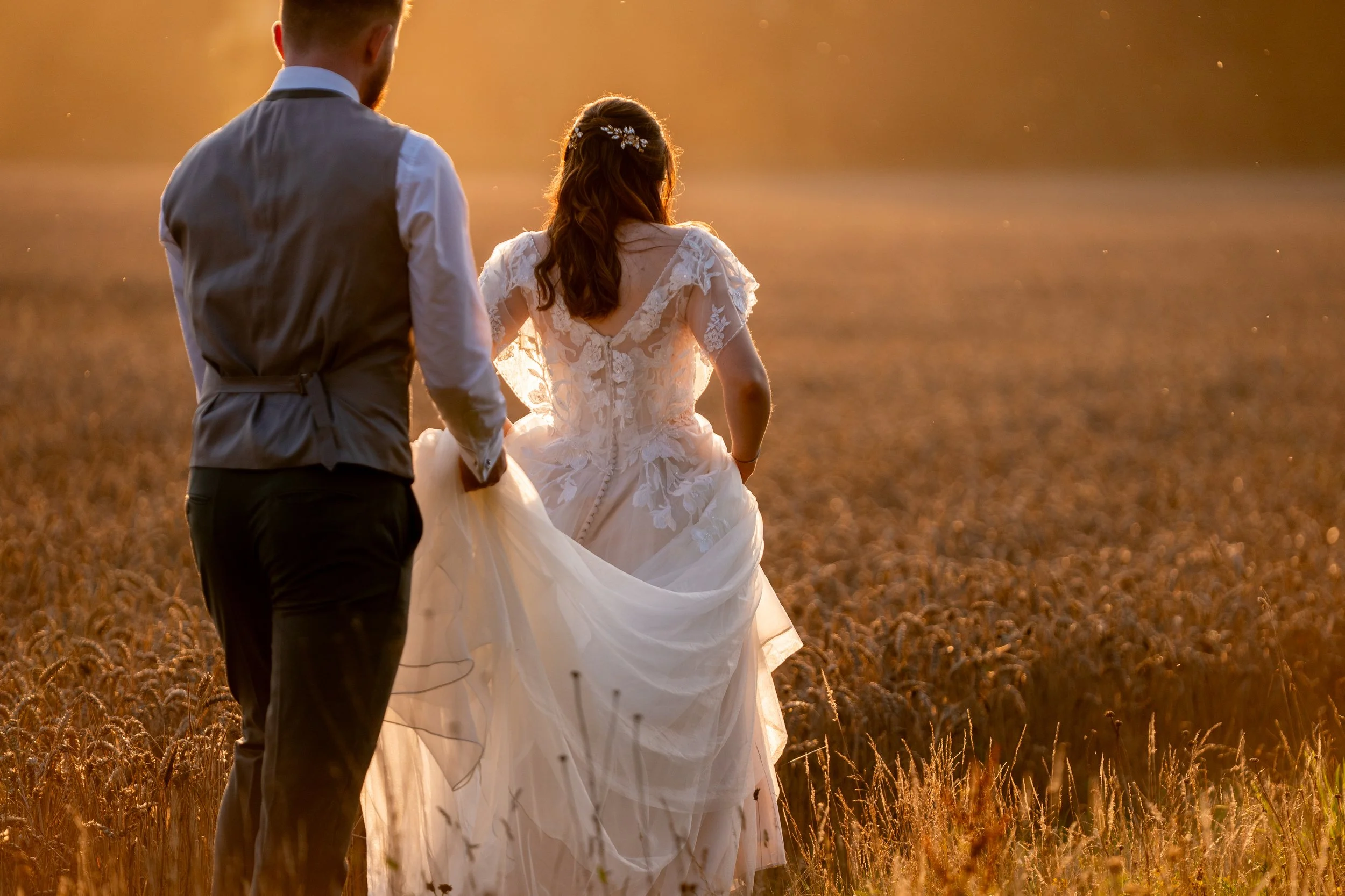 Shotesham Park wedding photography golden hour
