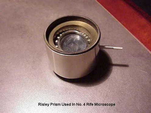 Risley single prism in its holder, from #4 Rife microscope (1935).