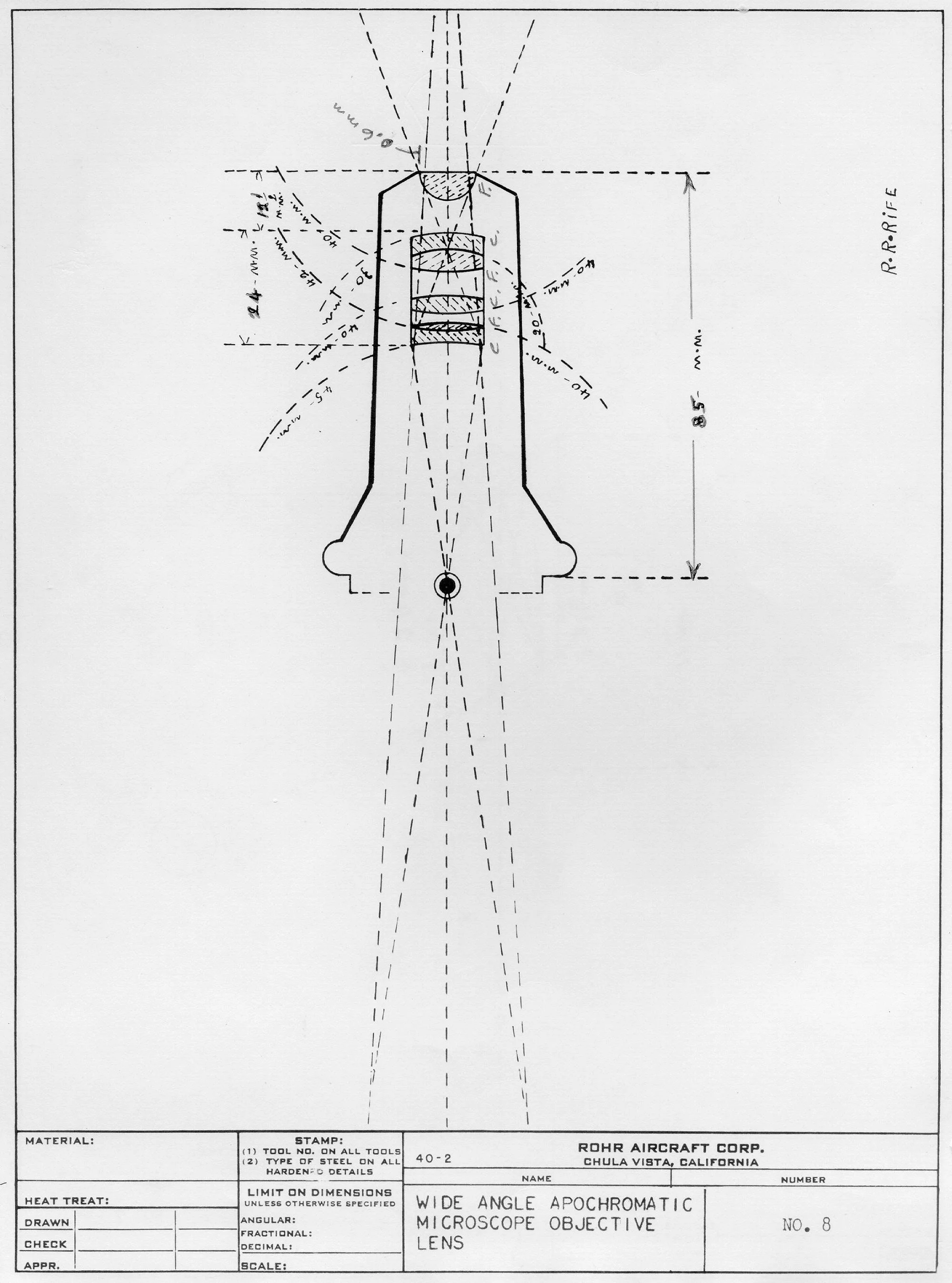 Wide angle apochromatic microscope objective lens